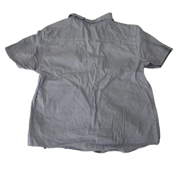 Kenneth Cole Short Sleeve Button Up Shirt Boys Size 10 Blue White Patterned - Picture 5 of 6